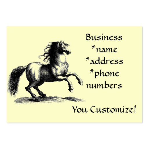 *Vintage Raring Horse* Business Cards (front side)