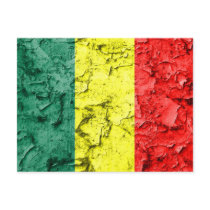 Vintage rasta flag postcard