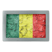 Vintage rasta flag rectangular belt buckles