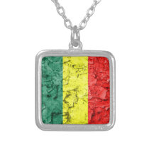 reggae, cool, urban, flag, music, vintage, street, funny, pattern, reggae necklace, retro, rasta, green, yellow, red, popular, dubstep, roots, rock, design, patriot, jamaica, old, ska, necklace, Necklace with custom graphic design