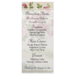 Vintage Reception Menus rack cards