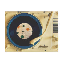 Vintage Record player Postcards