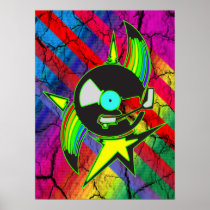 Vintage Record Player Print and Poster posters