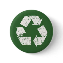 Vintage Recycle Sign Pinback Buttons