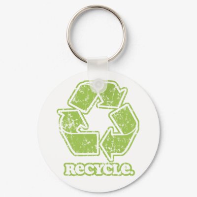 Vintage Recycle Sign Keychain by Prodem