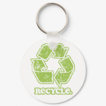 Vintage Recycle Sign Keychain