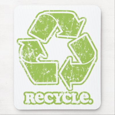 Vintage Recycle Sign Mousepad by Prodem