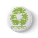 Vintage Recycle Sign Round Button by Prodem Vintage Recycle Sign Round Button