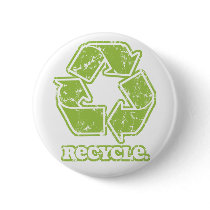 Vintage Recycle Sign Round Button
