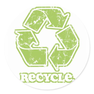 Vintage Recycle Sign Stickers by Prodem