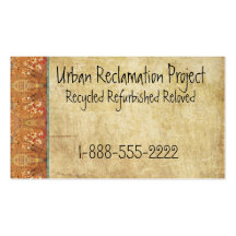 Vintage Recycled Asian Retro Business Cards