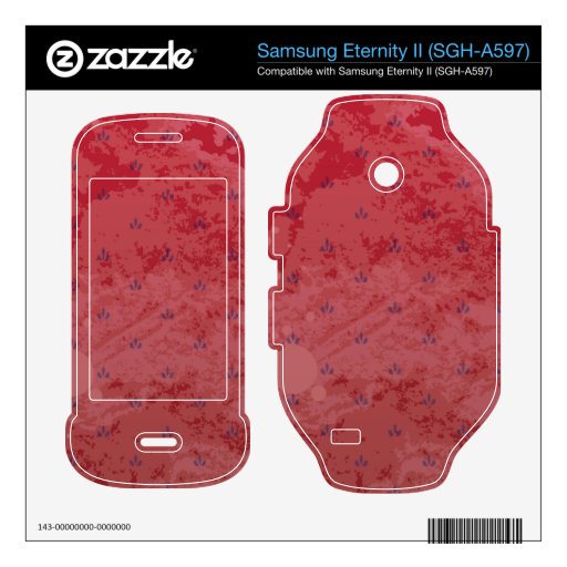 Vintage Red and White Samsung Eternity II Decal