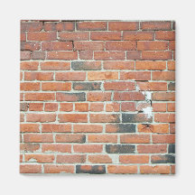 Vintage Red Brick Wall Texture Fridge Magnets