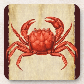 Vintage Red Crab Design