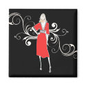 Vintage Red dress magnet by myhome71 Vintage Red dress magnet