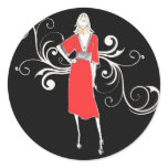 Vintage Red dress  Sticker