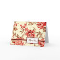 Vintage Red Floral Print cards by BryonTiffDesign Vintage Red Floral Print cards