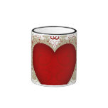 Vintage Red Heart Mug
