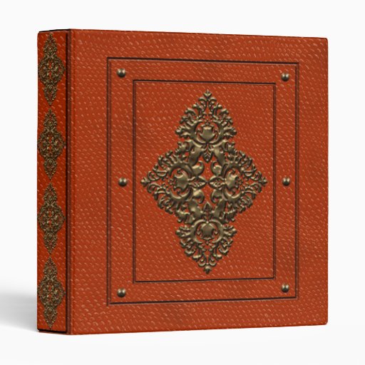 Vintage Red Leather Binder Zazzle