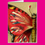 Vintage Red Moth Greeting Card