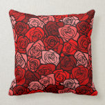 Vintage red roses Pillow