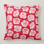 Vintage red roses Pillow