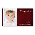 Vintage Red Studio Portrait Photographer Business Cards