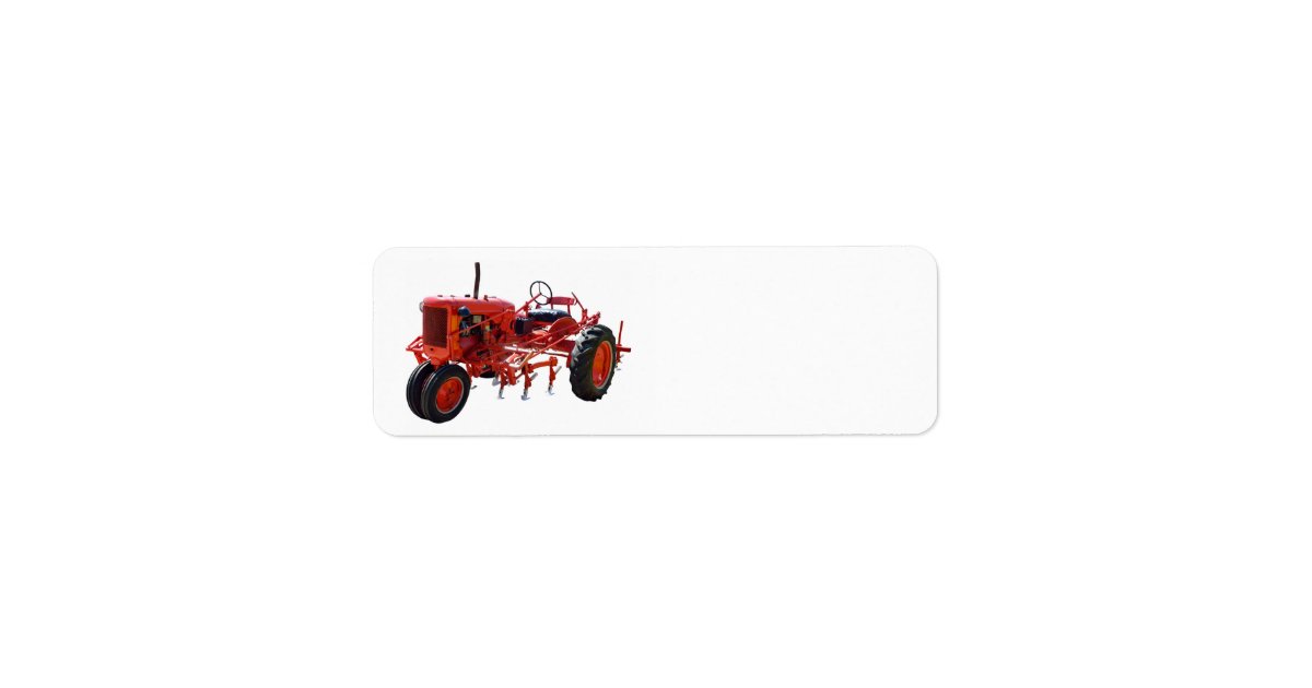 Vintage Red Tractor Label Zazzle
