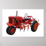 Vintage Red Tractor Print