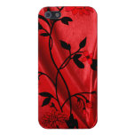 Vintage Red Velvet and Flowers iPhone 5 Case