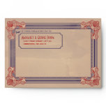 Vintage Red White & Blue Customizable A7 Envelopes