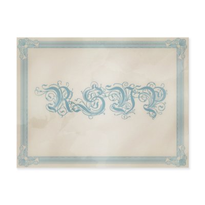 Vintage Red White &amp; Blue RSVP Postcard