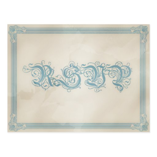 Vintage Red White & Blue RSVP Postcard from Zazzle.