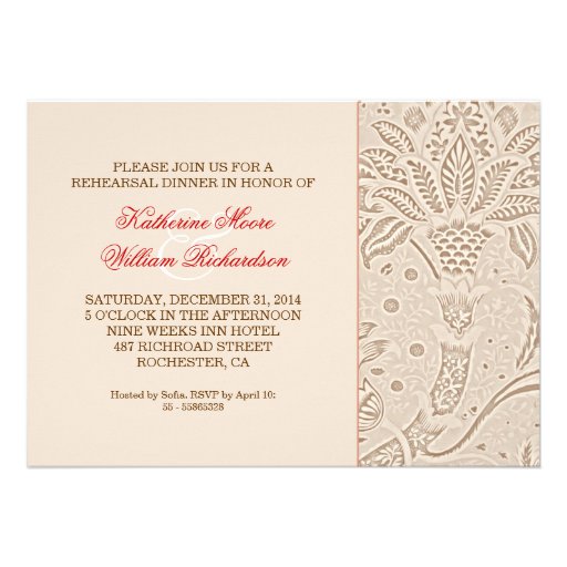 vintage rehearsal dinner invitations with photo