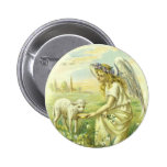 Vintage Religion Easter, Victorian Angel with Lamb Buttons