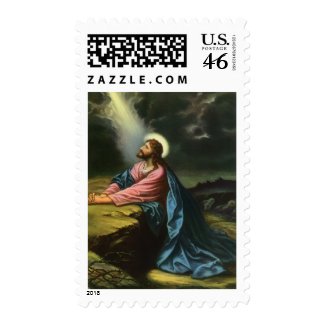 Vintage Religion, Jesus Christ Praying, Gethsemane Postage Stamp