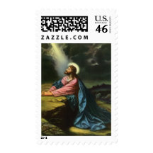 Vintage Religion, Jesus Christ Praying, Gethsemane Postage Stamp