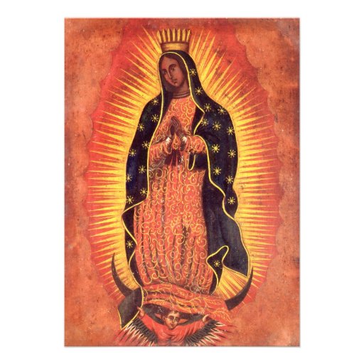 Vintage Religion, Lady of Guadalupe, Virgin Mary Personalized Invite