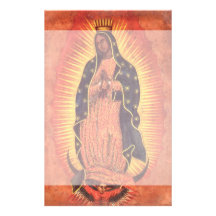 Vintage Religion, Lady of Guadalupe, Virgin Mary Stationery Paper