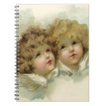 Vintage Religion, Victorian Christmas Angels Spiral Notebook