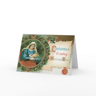 Vintage Religious Christmas Card