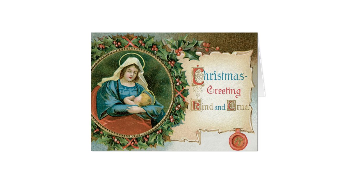 Vintage Religious Christmas Card Zazzle