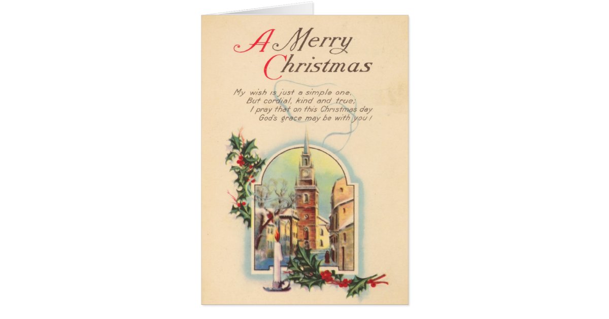 Vintage Religious Christmas Card | Zazzle