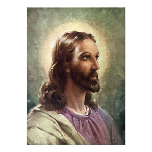 Vintage Religious People, Portrait of Jesus Christ Cards