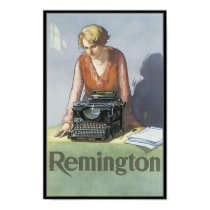 Vintage Remington Typewriter Ad posters