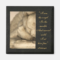 Vintage Resting Angel Michelangleo Magnet