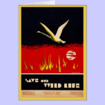 Vintage restored save our wild life trumpeter swan cards