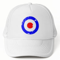 Vintage Retro Aged Mod Target Hat