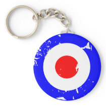Vintage Retro Aged Mod Target Keychains
