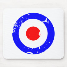 Vintage Retro Aged Mod Target Mouse Pad